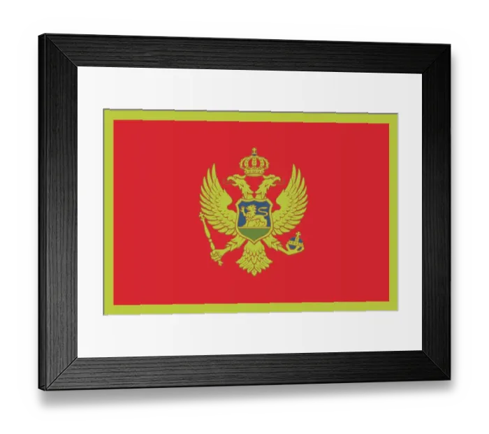 Framed Print : Flag of Montenegro Framed Print : Flag of Montenegro