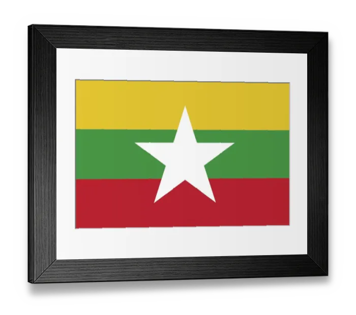 Framed Print : Flag of Burma Framed Print : Flag of Burma