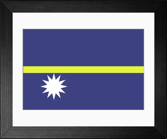 Framed Print : Flag of Nauru Framed Print : Flag of Nauru