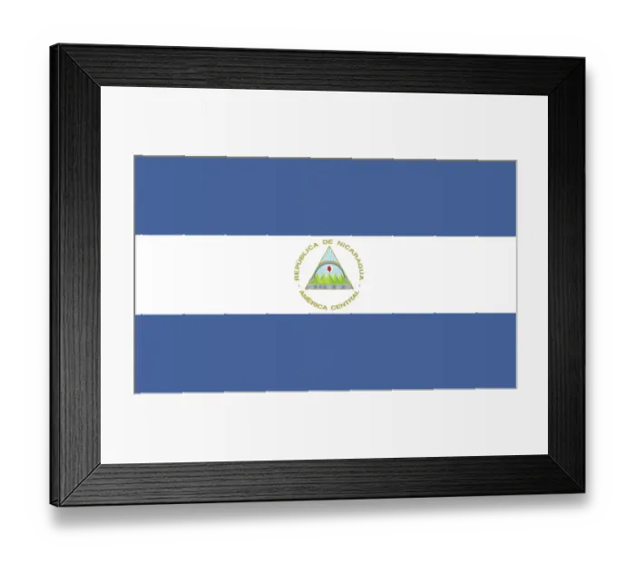Framed Print : Flag of Nicaragua Framed Print : Flag of Nicaragua