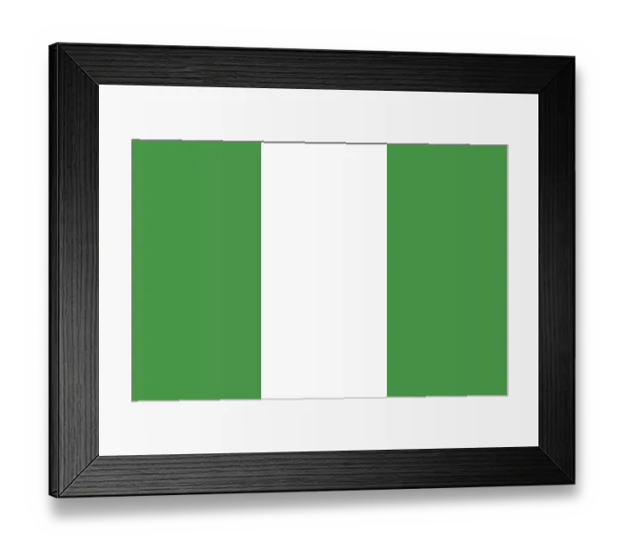 Framed Print : Flag of Nigeria Framed Print : Flag of Nigeria