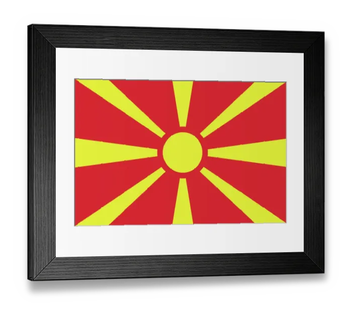 Framed Print : Flag of Macedonia