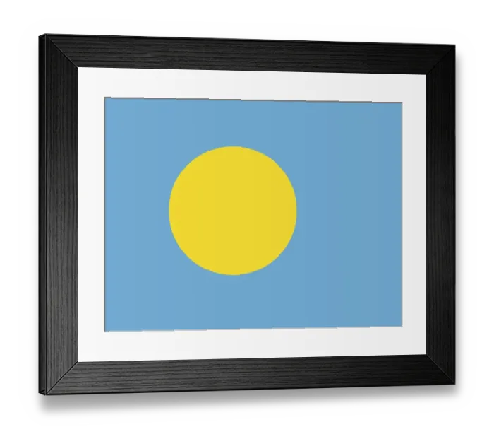 Framed Print : Official national flag of Palau Framed Print : Official national flag of Palau