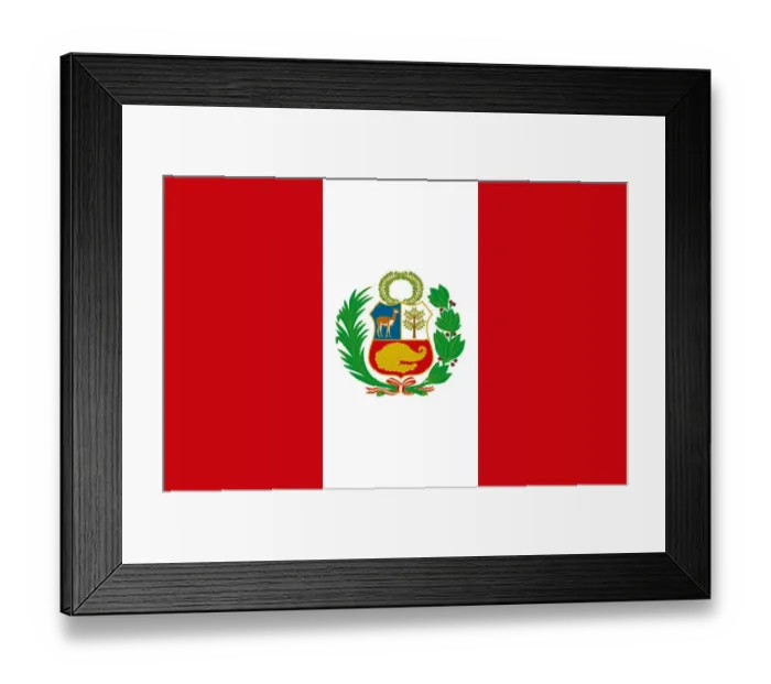 Framed Print : Peruvian flag Framed Print : Peruvian flag