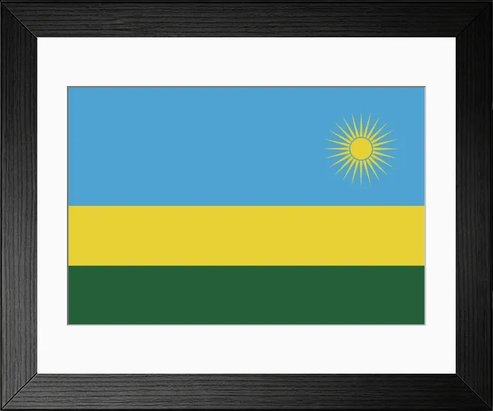 Framed Print : Flag Rwanda Framed Print : Flag Rwanda