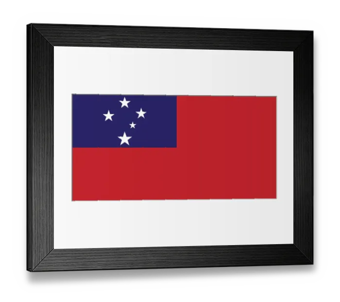 Framed Print : Flag Samoa Framed Print : Flag Samoa