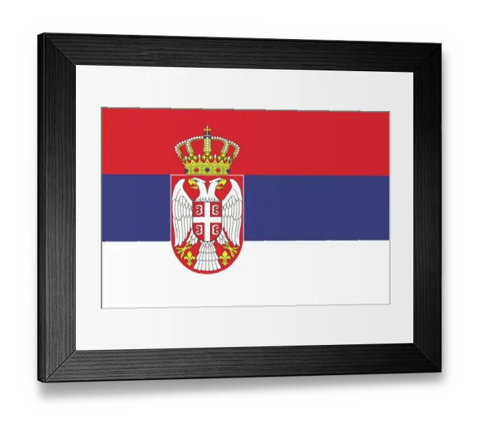 Framed Print : Flag of Serbia Framed Print : Flag of Serbia