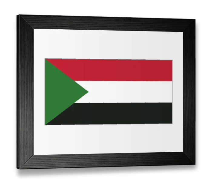 Framed Print : Flag Sudan