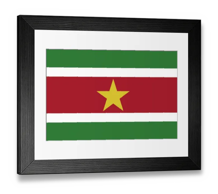 Framed Print : Flag Suriname Framed Print : Flag Suriname