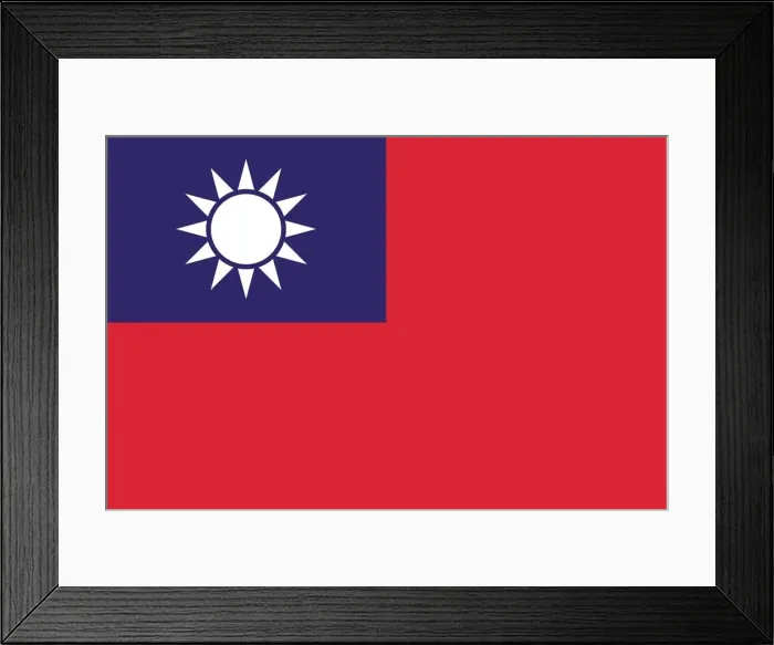 Framed Print : Taiwan Flag Framed Print : Taiwan Flag