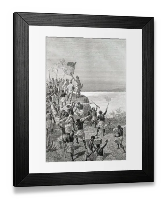 Framed Print : Henry Morton Stanley illustration 1873 the Earth and her People Framed Print : Henry Morton Stanley illustration 1873 the Earth and her People