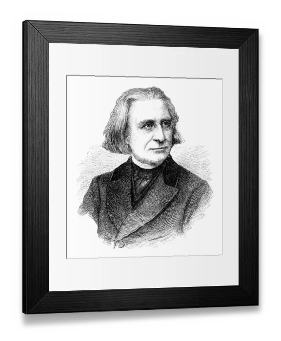 Framed Print : Franz Liszt hungarian composer and musician Framed Print : Franz Liszt hungarian composer and musician