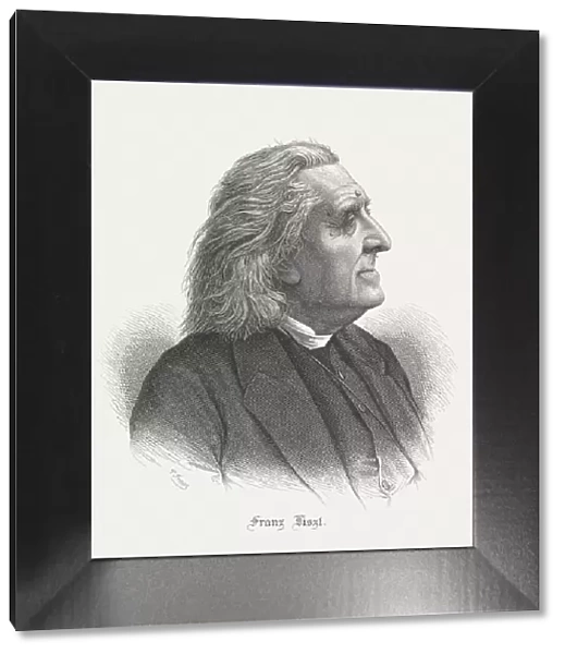 Franz Liszt (Hungarian composer, 1811-1886), steel engraving, published in 1887