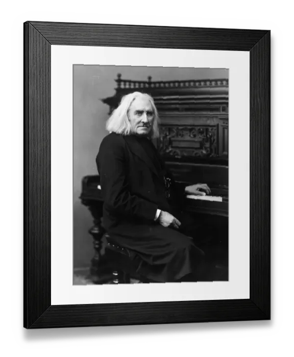 Framed Print : Liszt At Piano