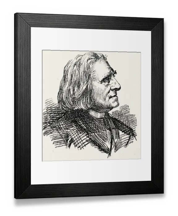 Framed Print : Franz Liszt, composer, 1811-1886