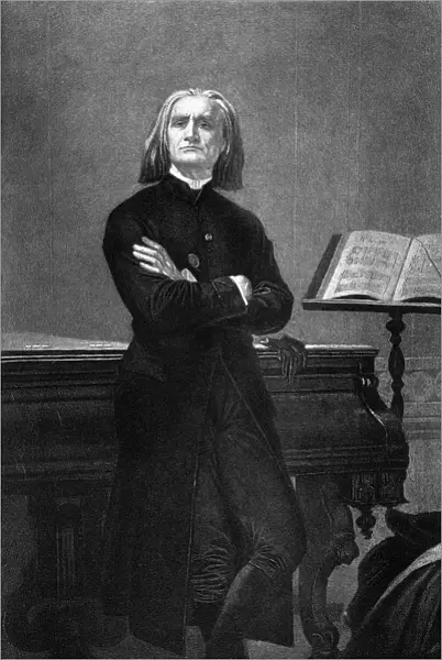 Portrait of Franz Liszt by Layraud 1870
