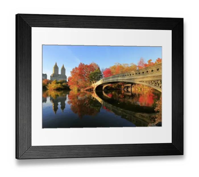 Framed Print : Reflection of autumn The San Remo and Bow Bridge Framed Print : Reflection of autumn The San Remo and Bow Bridge