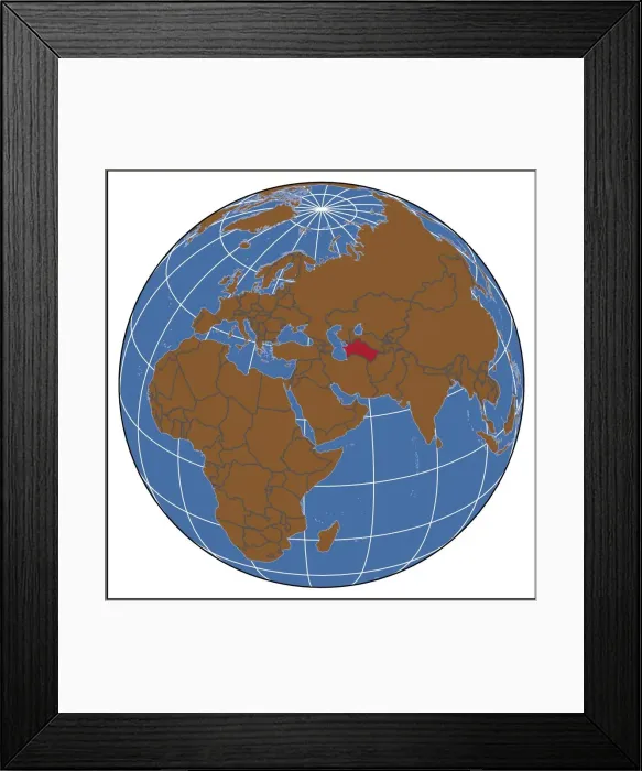 Framed Print : Turkmenistan locator map Framed Print : Turkmenistan locator map