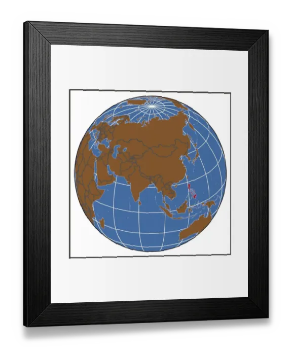 Framed Print : Philippines locator map Framed Print : Philippines locator map