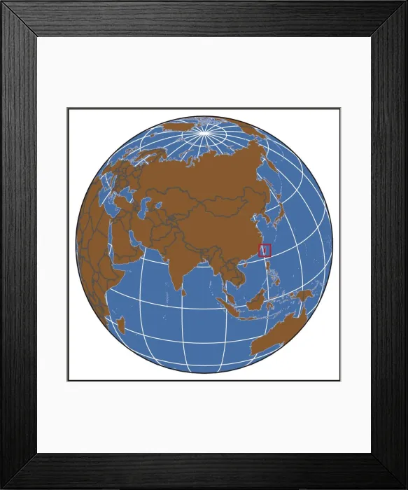 Framed Print : Taiwan locator map Framed Print : Taiwan locator map