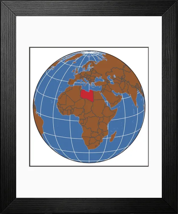 Framed Print : Libya locator map Framed Print : Libya locator map