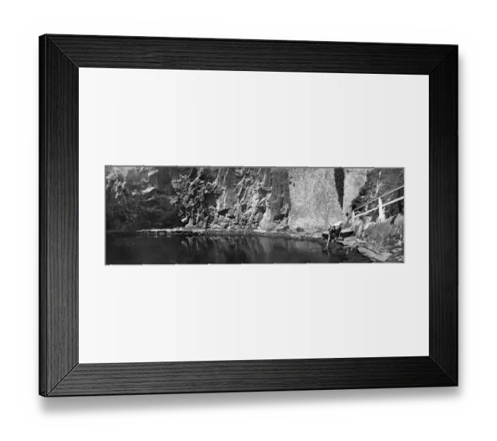 Framed Print : Fish Pond. July 1926: A man angling in the fish pond at Port Logan, Dumfries and Galloway Framed Print : Fish Pond. July 1926: A man angling in the fish pond at Port Logan, Dumfries and Galloway