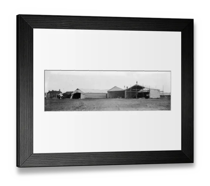 Framed Print : Aeroplane Hangars