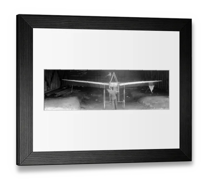 Framed Print : Monoplane. circa 1910: A couple of men working on a monoplane at Brooklands Framed Print : Monoplane. circa 1910: A couple of men working on a monoplane at Brooklands