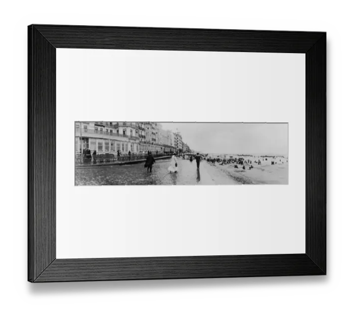 Framed Print : Ostend. 17th May 1909: A wet day on the promenade at Ostend Framed Print : Ostend. 17th May 1909: A wet day on the promenade at Ostend