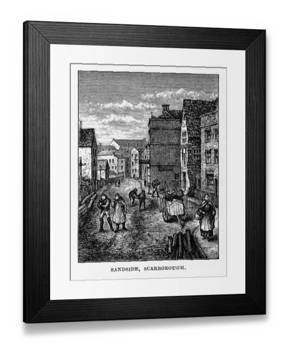 Framed Print : Sandside Scarborough in Yorkshire, England Victorian Engraving, Circa 1840 Framed Print : Sandside Scarborough in Yorkshire, England Victorian Engraving, Circa 1840