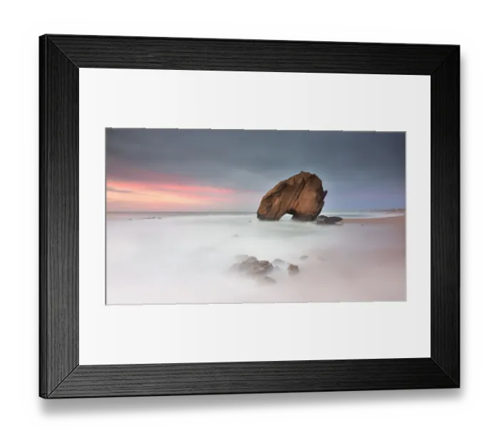 Framed Print : Sunset at Santa cruz beach, Portugal Framed Print : Sunset at Santa cruz beach, Portugal