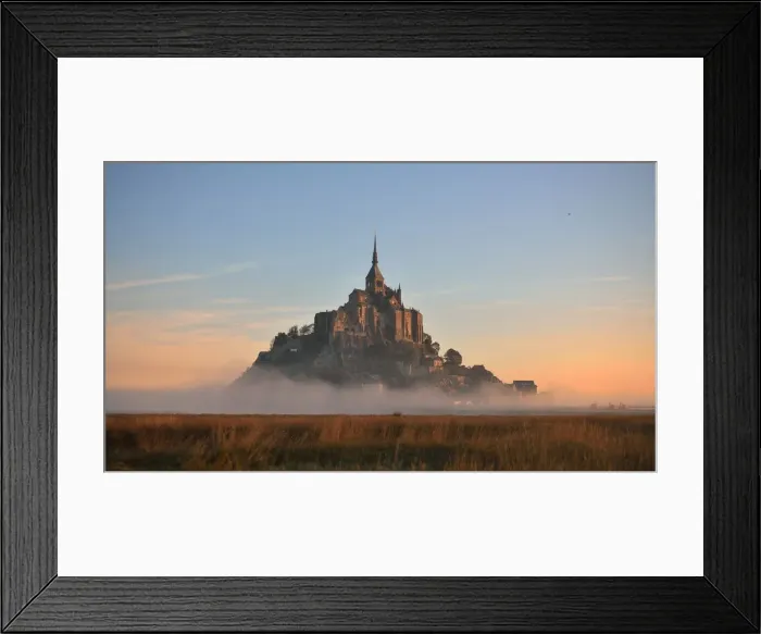 Framed Print : Mont-Saint-Michel Abbey at sunset, Normandy, France Framed Print : Mont-Saint-Michel Abbey at sunset, Normandy, France