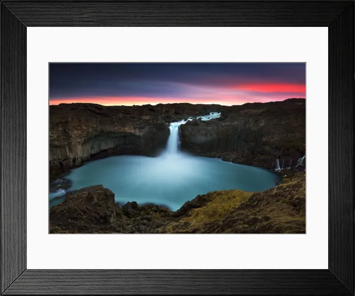 Framed Print : Aldeyjarfoss waterfall in Iceland Framed Print : Aldeyjarfoss waterfall in Iceland