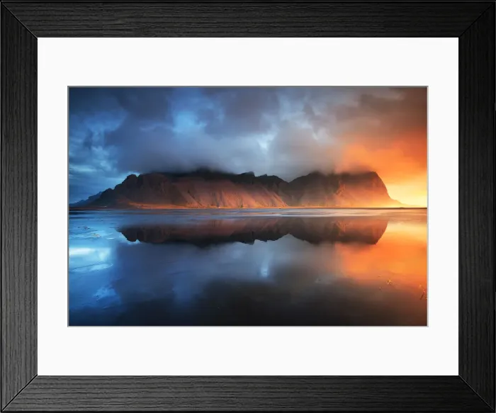 Framed Print : Sunrise in Vesturhorn mountain Iceland Framed Print : Sunrise in Vesturhorn mountain Iceland
