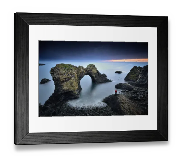 Framed Print : Gatklettur arch rock in Iceland