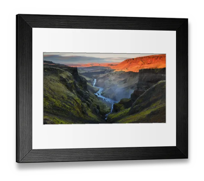Framed Print : The amazing HAaifoss Waterfall and the beautiful Waterfalls in FossAa River in Iceland Framed Print : The amazing HAaifoss Waterfall and the beautiful Waterfalls in FossAa River in Iceland