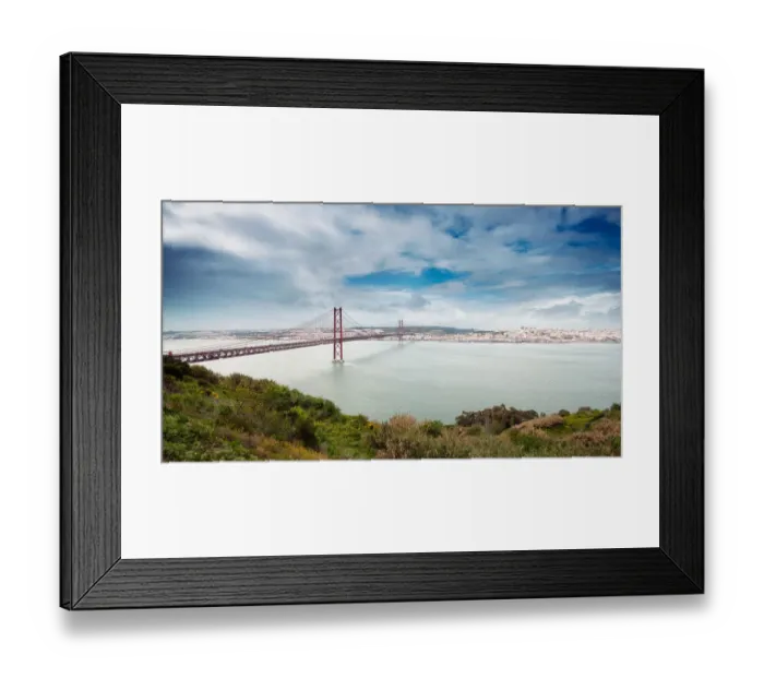 Framed Print : Lisbon. View of Lisbon from the Almada viewpoint.The Ponte 25 de Abril Framed Print : Lisbon. View of Lisbon from the Almada viewpoint.The Ponte 25 de Abril