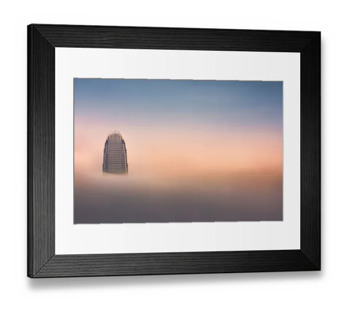 Framed Print : a coastal fog over Hong Kong victoria bay Framed Print : a coastal fog over Hong Kong victoria bay