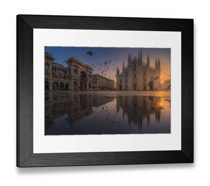 Framed Print : Sunrise view at Duomo cathedral Framed Print : Sunrise view at Duomo cathedral