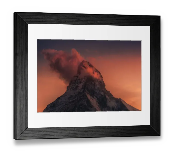 Framed Print : Matterhorn at sunset from zermatt Framed Print : Matterhorn at sunset from zermatt