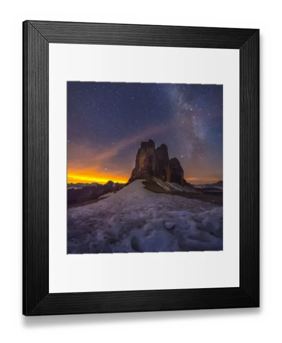 Framed Print : tre cime di lavaredo with milky way Framed Print : tre cime di lavaredo with milky way