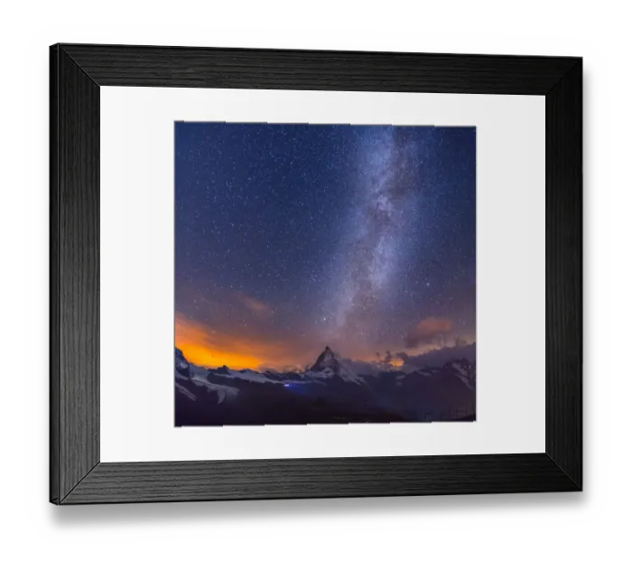 Framed Print : Milkyway over Matterhorn