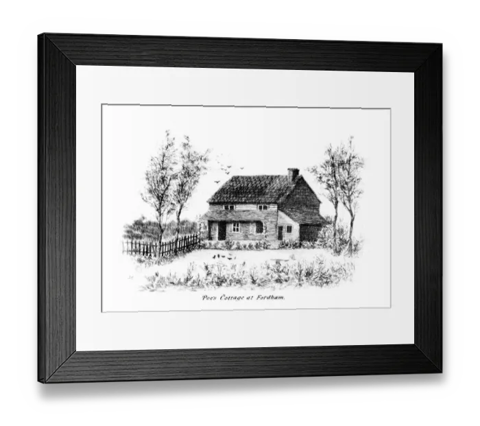 Framed Print : Edgar Allan Poes Cottage at Fordham