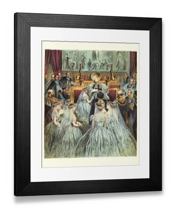 Framed Print : Queen Victorias wedding to Prince Albert Framed Print : Queen Victorias wedding to Prince Albert