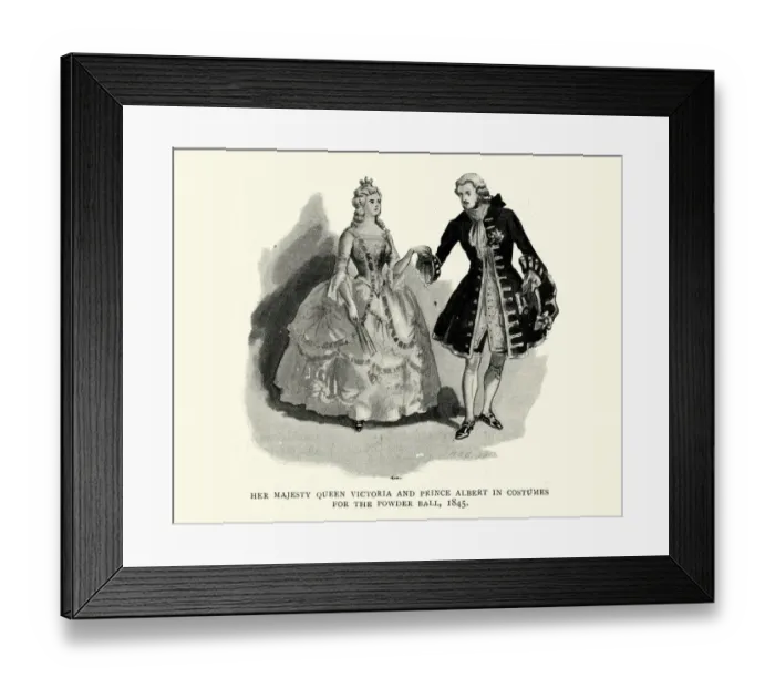 Framed Print : Queen Victorias and Prince Albert in costume, Powder Ball, 1845 Framed Print : Queen Victorias and Prince Albert in costume, Powder Ball, 1845