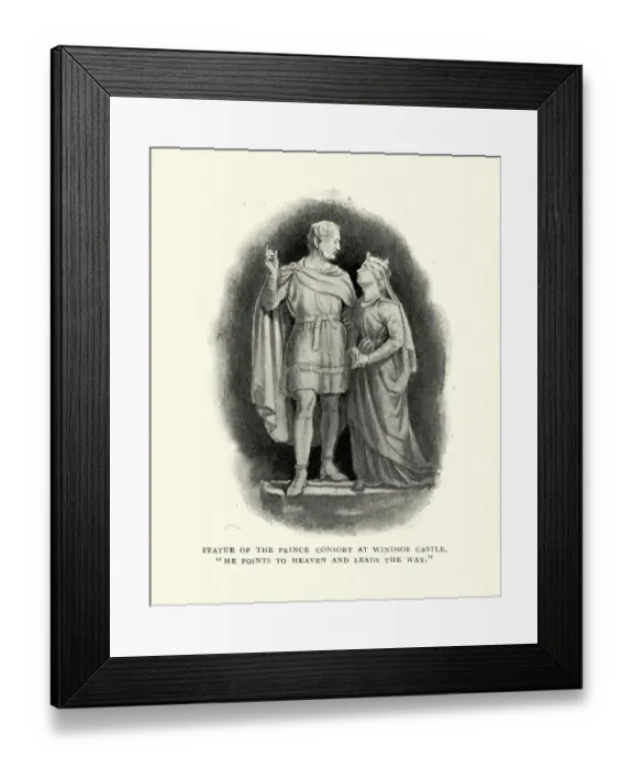 Framed Print : Statue of Prince Albert and Queen Victoria in Medieval costume Framed Print : Statue of Prince Albert and Queen Victoria in Medieval costume