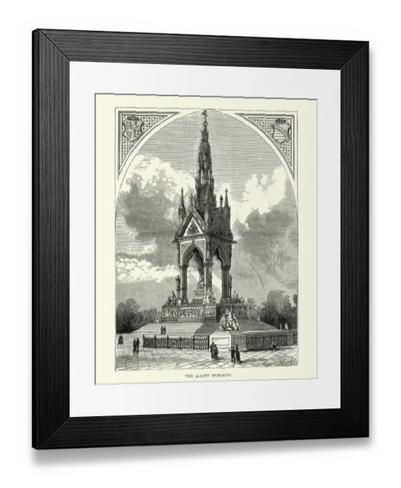Framed Print : Victorian London - Albert Memorial Framed Print : Victorian London - Albert Memorial