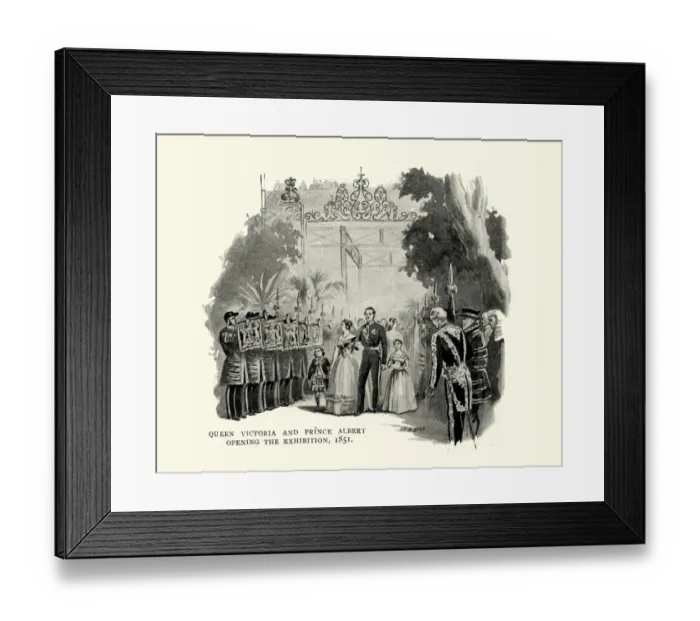 Framed Print : Queen Victoria and Prince Albert opening the Great Exhibition Framed Print : Queen Victoria and Prince Albert opening the Great Exhibition