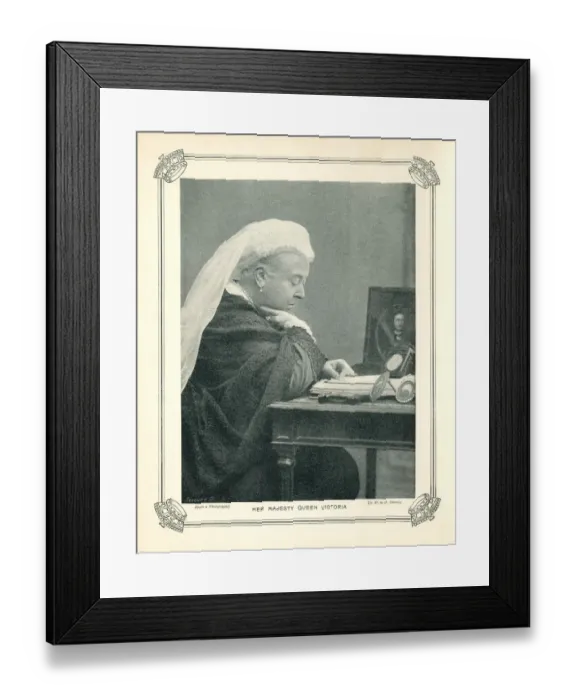 Framed Print : Halftone portrait of Queen Victoria Framed Print : Halftone portrait of Queen Victoria