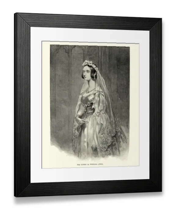 Framed Print : Queen Victoria in her Wedding Dress Framed Print : Queen Victoria in her Wedding Dress